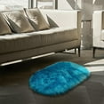 thumbnail image 4 of Matoen Fluffy Bedroom Rug 20"x31.5", Shaggy Area Rug for Bedroom Bedside, Soft Oval Throw Rugs Carpet for Living Room Kids Girls Home Decor, 4 of 6