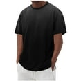thumbnail image 2 of CFLVAEK Mens Tshirts Cotton Short Sleeve T Shirts Casual Summer Round Neck Tshirt Fashion Gradient Graphic Tees Black M, 2 of 6