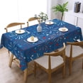 thumbnail image 2 of Fireworks Tablecloth 4th of July Fireworks Rectangle Tablecloth Americana Red White and Blue Firework Table Cover 60×84 Inch Washable Table Cloth for Kitchen Dining Room Party, 2 of 8