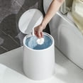 thumbnail image 6 of Push Top Bathroom Storage Bucket Garbage Can for Tight Space for Home and Office Control, 6 of 9