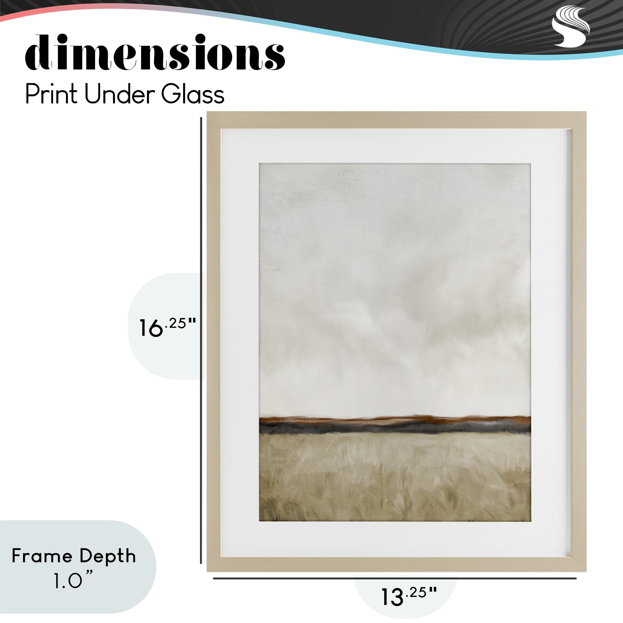 Stupell Industries Distant View in Neutrals Birch Framed Print Under Glass, design by Kim Allen