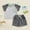 Gray, variant on Swuxness Kids 2-Piece Outfits Suits Short Sleeve T-Shirts with Shorts Summer Casual Daily Wear