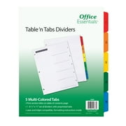 Angle View: Office Essentials Table 'n Tabs Dividers with Multicolor Tabs, 1-5 Tab