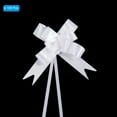 thumbnail image 3 of Uxcell 8" Pull Bows Gift Wrapping Pull Bow Rose Pattern Baskets Present Bows Knot Ribbon White 100 Pcs, 3 of 6
