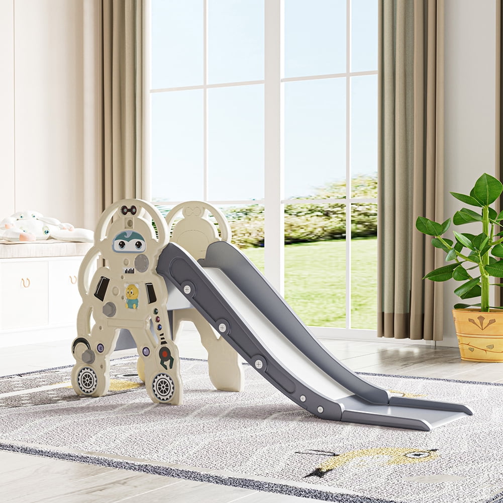Kepooman Freestanding Slide Set with Long and Wide Slide, Slip And Slide Safe Toy for Toddler, White Grey Kepooman Freestanding Slide Set with Long and Wide Slide, Slip And Slide Safe Toy for Toddler, White Grey