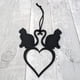thumbnail image 5 of Elegant wooden love cat silhouette garden decoration: cat love shaped decoration, garden decoration, indoor wooden decoration, hanging decoration in the shape of a cat., 5 of 9