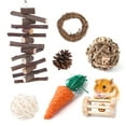 thumbnail image 1 of Juego de juguetes para masticar para hámster, juguetes molares para animales pequeños, accesorios de madera para el cuidado de los dientes, 1 of 7