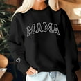 thumbnail image 4 of yoeyez Mama Sweatshirts for Women Oversized Crewneck Sweatshirt Loose Fit Casual Long Sleeve Pullover Spring Outfits 2025 Sweater Tops for Mother's Day Black XS, 4 of 7