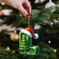 thumbnail image 3 of CuiLiyq 26 Letter Ornaments Christmas Tree Decorations, 3.2 Inch Green Xmas Tree Initials Ornament with Santa Hat, for DIY Crafts Home Party Supplies (2D Acrylic, L), 3 of 4