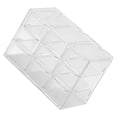 thumbnail image 3 of Caja de almacenamiento de rejilla, transparente, a prueba de polvo, organizador de plástico para joyas, collares, manualidades, 9 compartimentos., 3 of 12