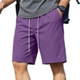 thumbnail image 3 of Thousandth Men's Quick Dry Fashionable Vacation Regular Fit Summer Lightweight Size Elastic Waist Shorts Pocket Cargo Shorts Running Pants Bandage Casual Shorts, 3 of 10