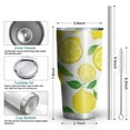 thumbnail image 6 of 30oz Lemon Tumblers Stainless Steel Tumbler with Lid and Straw,Vacuum Insulated Double Wall Travel Tumbler Cups Mug with Cleaning Brush for Coffee,Tea, 6 of 7