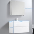 thumbnail image 2 of Blossom Assisi 36" Bathroom Vanity w/ Ceramic Sink | Glossy White| Basin| Wall-Mount Vanity Storage, 2 of 8