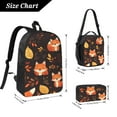 thumbnail image 2 of Fox Pattern Backpack 17 Inch Set with Lunch Bag and CaseDurableTravel Bag Combo for Work Commuting Daily Use, 2 of 8