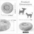 thumbnail image 2 of Pet Bed Soft Plush Donut Round Cushion Warming Washable for Small Dogs Kittens, 2 of 4
