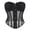 94#Black, variant on Womens Bones Mesh Hollow Out Breathable Strapless Corsets And Bustiers Lace Up Halloween Overbust