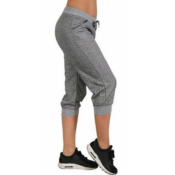 Liacowi - Women Sports Shorts Sweatpants Capri Pants Cropped Jogger ...