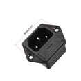 thumbnail image 3 of Conector de alimentación IEC320 C14 de Unique Bargains AC 250V 10A 250V 6.3A 2.5W con fusible negro, 3 of 5
