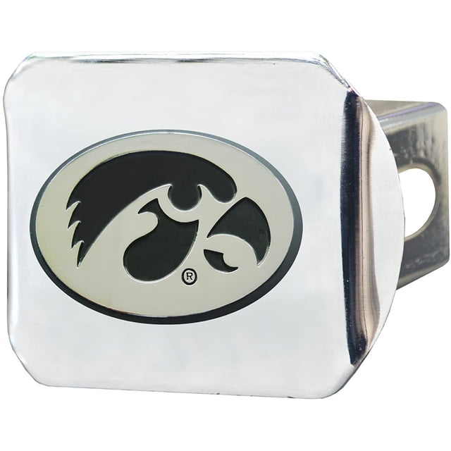 FANMATS NCAA University of Iowa Hawkeyes Couverture d'Attelage Chromée