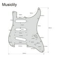 thumbnail image 2 of Musiclily Pro 11-Hole 62 Strat SSS Guitar Pickguard for MIJ Japan Stratocaster, 3Ply Cream, 2 of 4