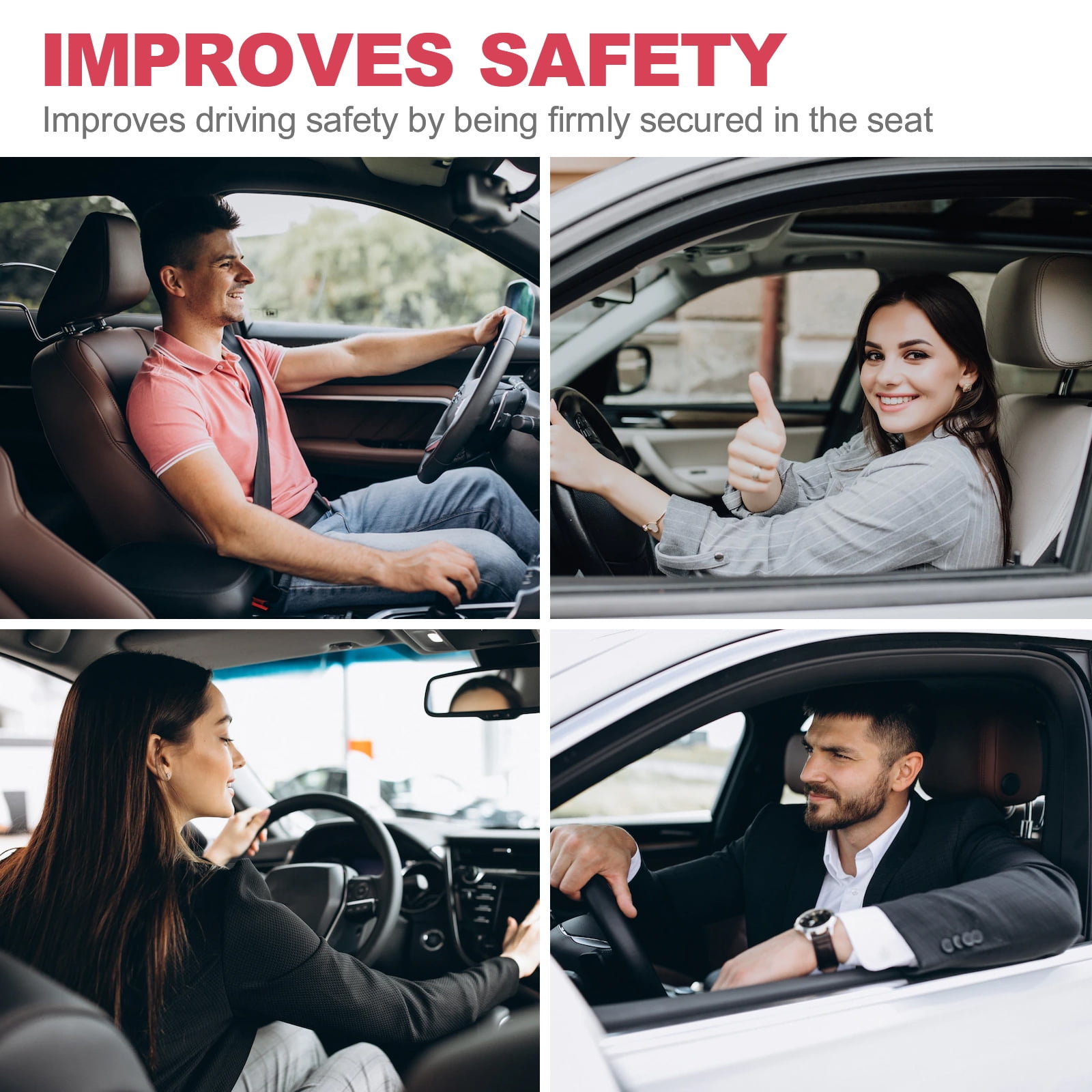 Universal 3 Point Retractable Car Seat Belt Car Safety Belt Automatic Car Front Seat Safety Belt Strap Buckle Kit Adjustable,Black