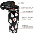 thumbnail image 4 of Halloween Tumbler with Lid and Straw 30oz,Ghost Spooky Season Vacuum Insulated Leak Proof Tumbler,Goth Cute Spooky Gift Women Kids Teen Girls,Halloween Accessories Stainless Steel Coffee Cup, 4 of 6