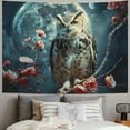 thumbnail image 2 of Orinice Owl Moon Branch Tapestry Wall Hanging Unique Style Graphic Tapestries for Home Decor Living Room Bedroom Apartment Farmhouse Dorm 40x60inch, 2 of 6