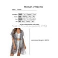 thumbnail image 2 of DYMADE Womens Summer Beach Sunscreen Shawl Belted Breathable Sheer Chiffon Swimsuit Cover-ups, 2 of 4