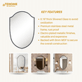 thumbnail image 5 of Irregular Chrome Arched Metal Bathroom Mirror Accent Symmetrical Wall Mirror for Dresser, Mantel or Bedroom, 5 of 8