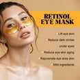 thumbnail image 4 of Gzwccvsn Retinol Eye Cream Eye Mask, Gold Collagen Under Eye Patches with Aloe Vera Natural for Dark Circles and Puffiness, Hyaluronic Acid Eye Mask, Moisturizers Skincare Products, 4 of 8