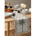 thumbnail image 3 of Summer Palm Tree Table Runner Farmhouse Green Tropical Plants Tablerunners 13 x 108 Inch, Table Decorations Tabletop Scarf for Summer Gathering Holiday Farmhouse Kitchen Dining Decor, 3 of 6