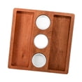 thumbnail image 4 of Plato occidental Vintage, tabla de queso con 3 cuencos redondos, bandeja para aperitivos, plato Rectangular de madera de Acacia para aperitivos, 4 of 7