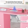 thumbnail image 3 of Ktaxon Nail Table Beauty Salon Tech Station with Electric Downdraft Vent, Pink, 3 of 7