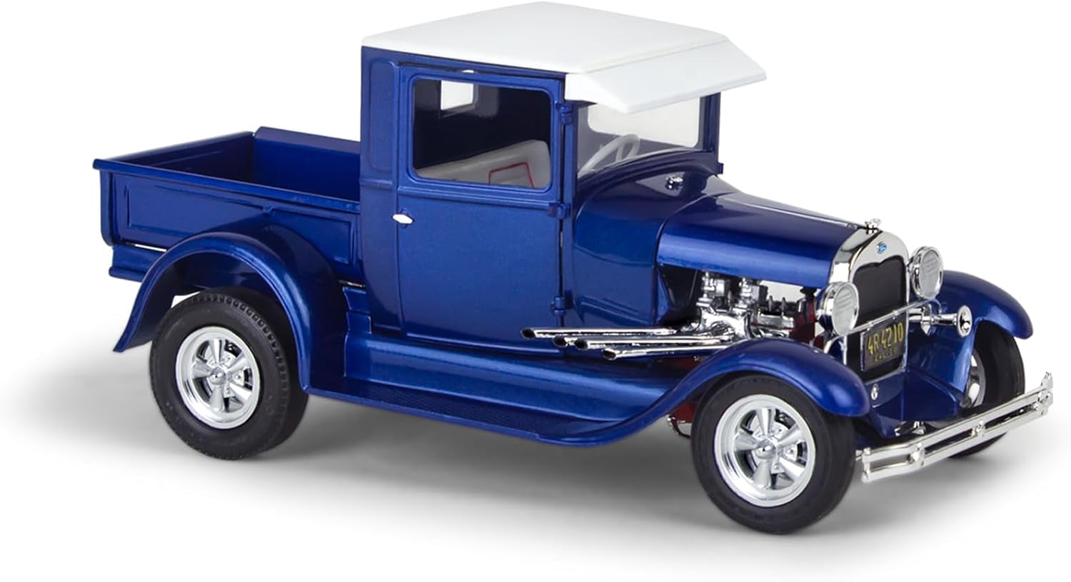 Level 5 Model Kit 1929 Ford Model A Hot Rod Pickup Truck and California Street Chopper Motorcycle 1/25 Scale Model by Revell