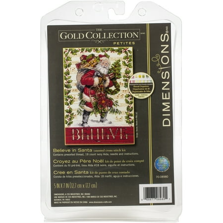 UPC: 0088677089801 | Simplicity Believe in Santa Counted Cross Stitch Kit by Dimensions  1 Each