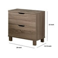 thumbnail image 5 of Urbane Brown Finish Nightstand With 2 Drawers On Metal Glides., 5 of 5