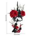 thumbnail image 3 of EUDIDV Halloween Decorations Halloween Black Skeleton Hanging Wreath Decoration Holiday Party Decorations Sale Clearance, 3 of 6