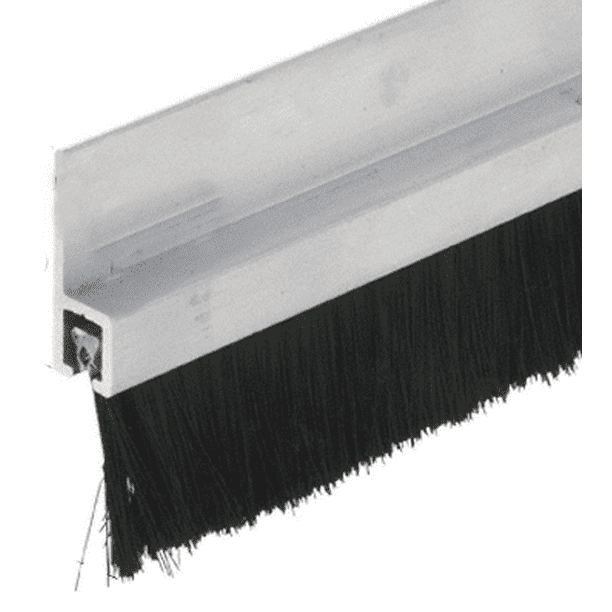 CRL WS497AV96 96" Extruded Aluminum Brush Door Sweep with 1" Nylon