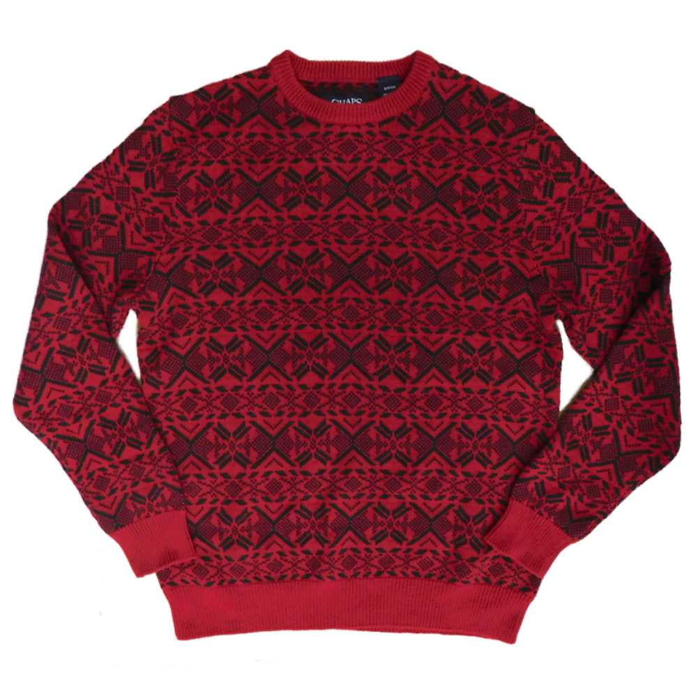 mens red pullover sweater