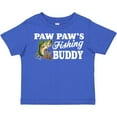 thumbnail image 3 of Inktastic Paw Paw's Fishing Buddy with White Text Boys Toddler T-Shirt, 3 of 5