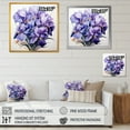 thumbnail image 4 of Designart "Graceful Iris in Purple and Pink II" Floral Framed Wall Art Decor - Traditional Purple Irises Living Room Framed Canvas Art, 4 of 6