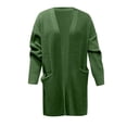 thumbnail image 3 of DuoJiaJ Women Sweaters Cardigan Open Front Long Sleeve Ribbed Knit Jackets Fall Fashion Cozy Sweater Green L, 3 of 4