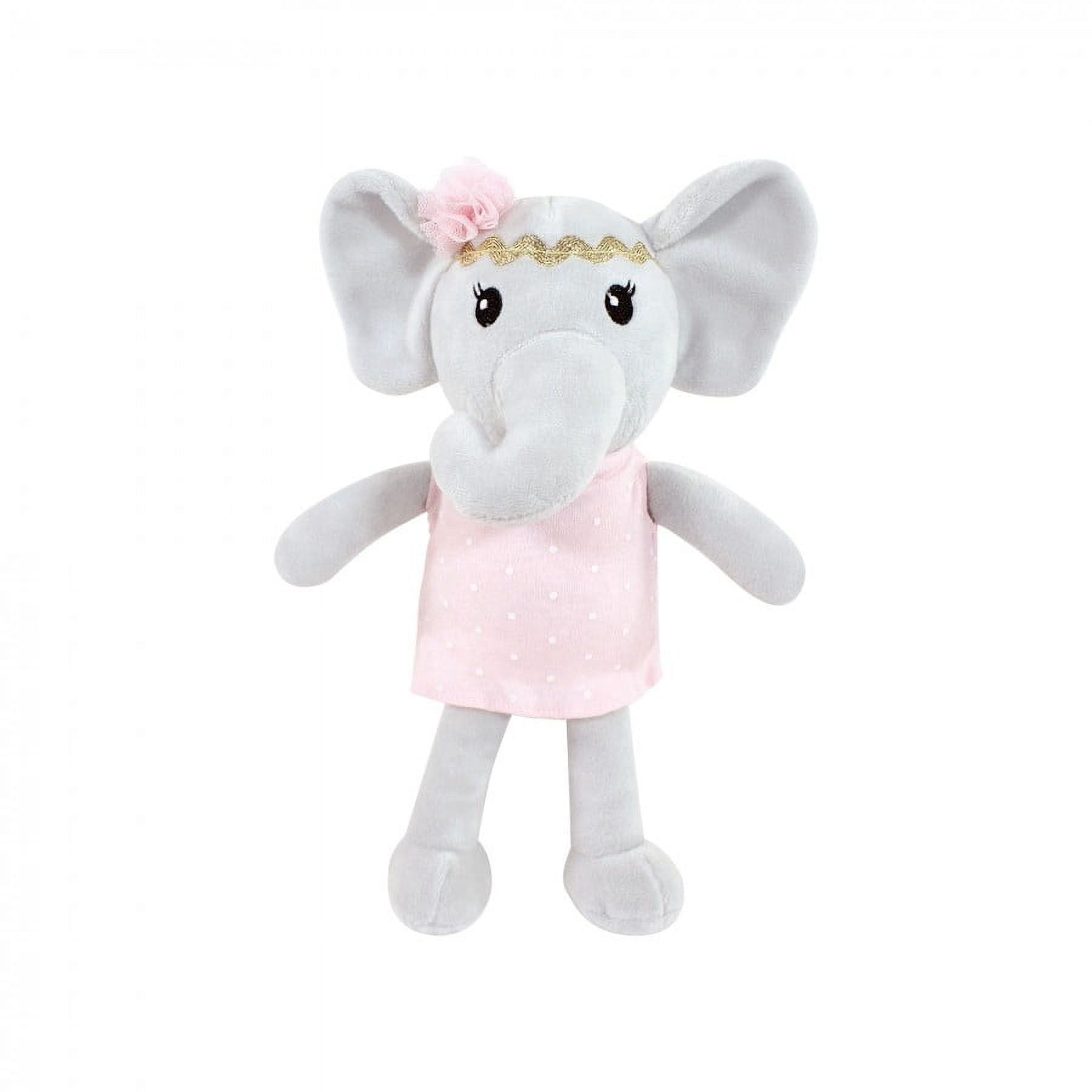 Little Treasure Infant Girl Plush Bathrobe and Toy Set, Blossom Elephant, 0-9 Months