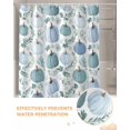 thumbnail image 6 of Teal Blue Pumpkin Shower Curtain Set ，Waterproof Fabric Shower Curtains Fall Green Leaves Botanical Thanksgiving Shower Curtains for Bathroom,Bathroom Decor 48"x72", 6 of 7