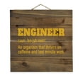 thumbnail image 1 of Engineer Definition - Caffeine and Last Minute - Decorative REAL WOOD Wall Art - Faux Pallet Look, 1 of 3
