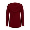 thumbnail image 4 of Oplxuo Zip Up Hoodies for Women Long Sleeve Basic Sweatshirts Jacket 2025 Fall Winter Hooded Outerwear with Pockets, 4 of 4