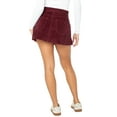 thumbnail image 4 of Celebrity Pink Women's Western Pleated Corduroy Mini Skirt, Sizes XS-XXXL, 4 of 5