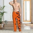 thumbnail image 2 of Susaid Halloween Bats Print Mens Pajama Pants Set Sleep & Lounge Pants, PJ Bottoms with Pockets and Button Fly-Large, 2 of 6