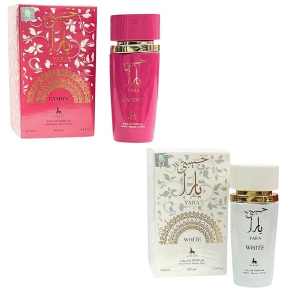 Yara Perfume Set 2pcs yara Candyy , White  3.4oz EDP Ayelet Women Gift