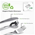 Stock Your Home 160 Piece Disposable Silver Plastic Cutlery Set